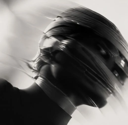 Portrait in motion blur
