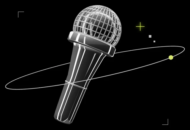 Chrome stage microphone